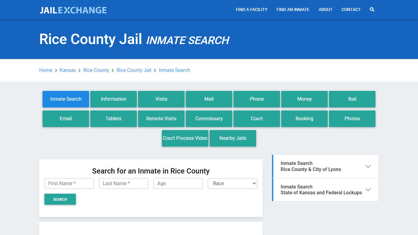 Rice County Jail, KS Inmate Search: Roster & Mugshots