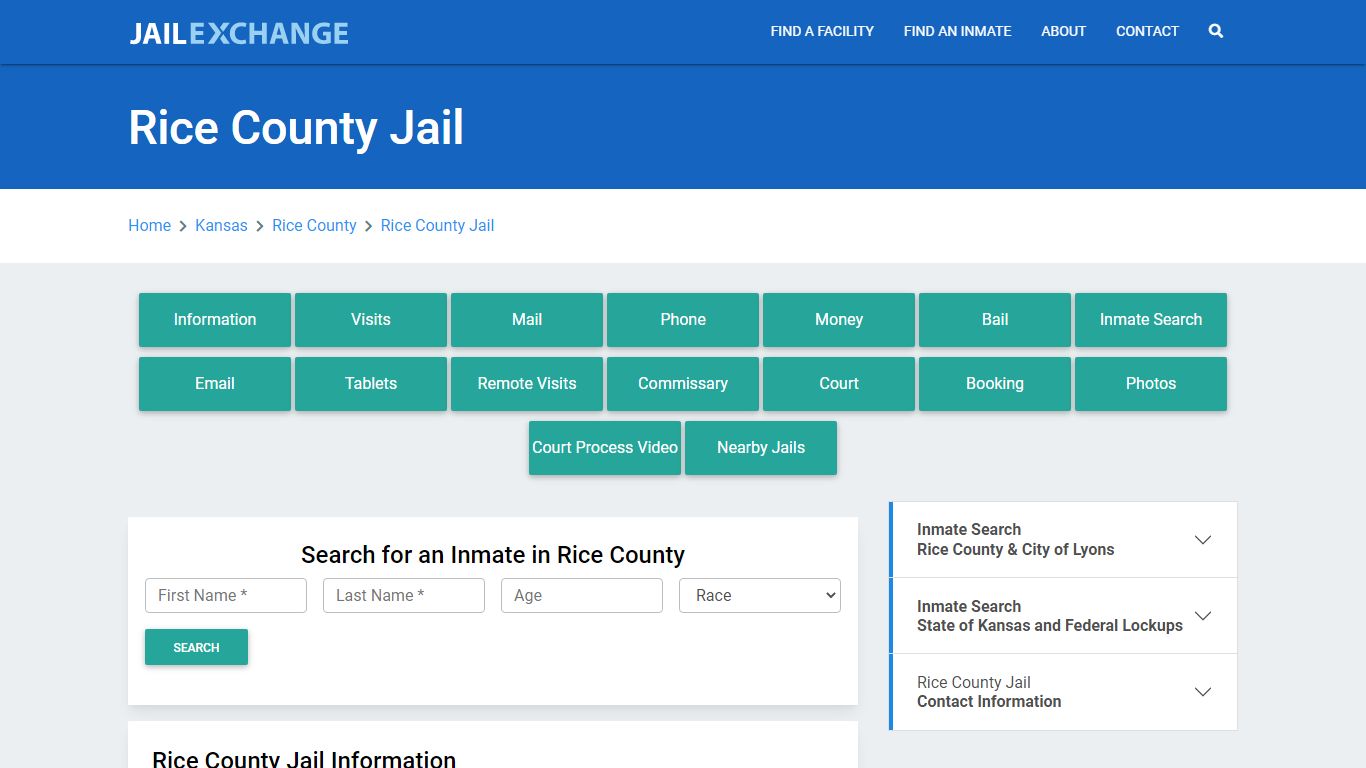 Rice County Jail Roster Lookup, KS, Inmate Search - Jail Exchange